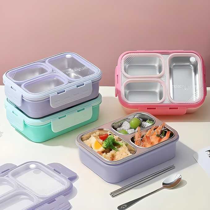 3 Grid Leak-Proof Lunch Box